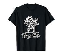 RockGIRL chante avec main en métal et guitare | Girls Metal & Rock T-Shirt
