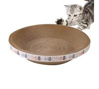 ROCKIA Griffoir pour chat | Tapis à gratter ovale ondulé pour chaton, jouet d'entraînement pour canapé, sol, rideaux, protection de matelas