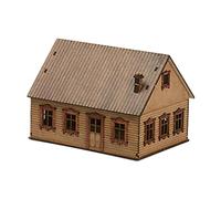rockible 1:72 de modèle de maison en bois de bureau Scène d'architecture Puzzles 3D Peinture à faire soi-même Puzzle Démontage pour Diorama Table de sable, style c