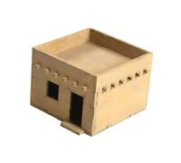 rockible 1/72 Miniature En Bois Maison Démontage DIY Peinture Architecture Scène Mise En Page Paysage pour Table de Sable Micro Paysage Mise En Page Décor, Style un