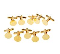 rockible 10 Pièces Boutons de Manchette pour Hommes Boutons de Manchette Dos Vierges Résultats Bijoux 15mm, Or