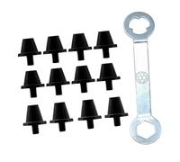 rockible 12x crampons de chaussures de Football, accessoires de piste, antidérapants, vis M5, pointes de remplacement universelles, goujons de chaussures de, 11mm 13mm, noir