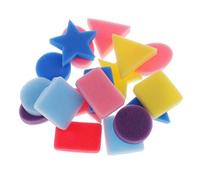 rockible 18 Pièces Éponges de Peinture de Forme Géométrique Assorties Tampons de Peinture Éponge -Petits Jouets Apprentissage, Fabrication de