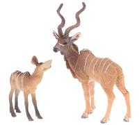 rockible 2 Pièces Figurines d'animaux Sauvages, Réaliste de Bébé Antilope, Plastique