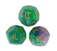 rockible 3x Constellation dés dés dés dés polyédriques pour Bar Party, vert et or