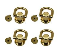 rockible 4 Pièces Métal Sac Côté Bord Ancres Sac à Main Faisant Boucles Fermoirs Prise Clips Crochets Vis Rivets pour Sacs à Main, Or