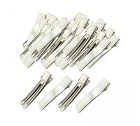 rockible 4x 50 Pièces Pinces à Cheveux Crocodile, Pinces à Double Broche Barrettes Plates En Vrac pour Accessoires de Bricolage Salon de Coiffure Femmes Filles