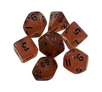 rockible 7x dés acryliques dés polyédriques Party Favors jeu de rôle dés D4-d20 brillant dans les dés sombres dés multi-faces pour jeu de table, orange