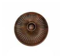 rockible Assite Ronde En Bois D'acacia Naturel Plat Service Compartiment Central Faible Hauteur Vaisselle pr Réceptio