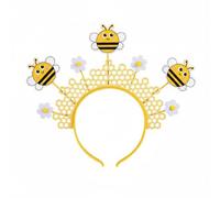 rockible Bandeau Abeille Couronne Ruche Serre-tête Accessoire Coiffe Décor Ruche avec Abeilles et Fleurs Convient aux Fêtes de Pâques Spectacles d'École Anniversaires d'Enfants Séances Photo Déguisées