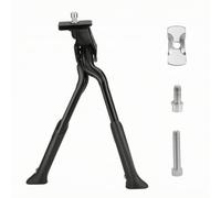 rockible Béquille de Vélo Béquille Centrale Double Pied Support Parking Réglable Aluminium Antidérapant avec Plaque de Montage Adaptée au Trajet Domicile