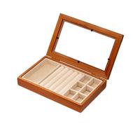 rockible Boîte à Bijoux en Bois, Organisateur de Bijoux, présentoir empilable, étui de Rangement pour Colliers, Bracelets, Boutique de Vente pour Femmes, Style B