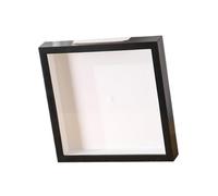 rockible Boîte vitrine carrée, compacte et légère, idéale pour présenter des billets de cinéma et des œuvres d'art, Noir et Blanc