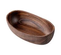 rockible Bol à pâte en bois, décoration de table, ferme, robustesse, salle à manger, porte-bougie rustique, plateau, Black Walnut S