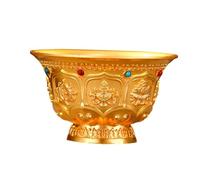 rockible Bol d'offrande d'eau bouddhiste tibétain, coupe de culte de Bouddha, fête, pendaison de crémaillère, décoration de maison, bol de prière, Style A