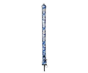 rockible Bouée de isation de Plongée Bouée Marqueur Surface Cylindrique sous-Marin Dispositif de Repérage Gonflable avec Bande Réfléchissante et Anneau, Bleu Camouflage, 1.8M 15CM