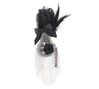 rockible Broche Pin Badges, Bijoux Badges Vêtements Pins Boutonnière Clips Mode Breastpin pour Vêtements Décor Ornements, Gland de Plumes Noires