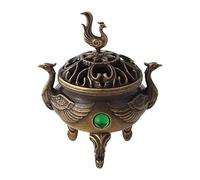 rockible Brûleur d'encens diffuseur d'encens rétro four en alliage trépied encensoir Feng Shui décoration pour SPA maison salon méditation, Phénix