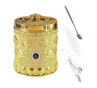 rockible Brûleur D'encens En Alliage, Porte-encens, Cadeau D'anniversaire, Centre de Table, Ornement, Accessoires de Décoration pour Chambre, Spa, Doré