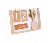 rockible Calendrier Bureau Porte-Vase à Fleurs Séchées Morne Cadre Calendrier Table Arrangement Floral Séché Robuste pr Salle D'étu
