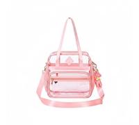 rockible Cartable Étanche Transparent Sac à Dos Scolaire Sac d'École Sac Ordinateur PVC Robuste avec et Organisation Spacieuse Adapté aux Cours Trajets, Rose, Rose Entièrement Transparent