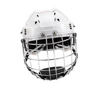 rockible Casque de Hockey avec Filet, Casque de Rugby Haute Performance avec Protection de Tête Ajustable pour Le Jeu, L'entraînement et Le Streetwear, Blanc, 58 Cm à 68 Cm