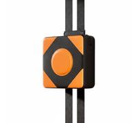 rockible Cible de Frappe Murale Coussin de Boxe Pad d'Entraînement Bouclier de Percussion Surface en Cuir PU Robuste Noyau Perlé à Fort Rebond 16cm Réduction, Noir+Orange