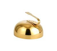 rockible Cloche Gril avec Poignée INOX Couvercle Cuisson Courbé Qualité Restaurant Ustensile pour Plancha, Cuisine Intérieure, Doré