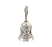 rockible Cloche Table Poignée En Métal | Finition Antique Décorative, Sonnte Table, Compacte, Cloche Service, pr, Argent, Motif Rose