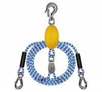 rockible Corde de Remorquage Bateau Câble Sangle Laisse avec Mousqueton INOX et Flottabilité Élastique Longueur 7.9pouces, Corde De Remorquage De 2,4 M avec Double Boucle, Flotteur Bleu Et Blanc
