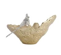 rockible Coupe avec Oiseau Texturé Coupe Décorative Métallique Corbeille à Fruits pour Table Basse, 31.5cm X 23cm X 20.5cm, Modèle A