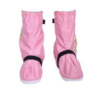 rockible Couvre-chaussures Pluie Enfant Étanche Antidérapant Oxford Surchaussures Imperméables pour Fille Garçon Semelle Caoutchouc Antidérapante Souples, Rose Réfléchissant, XL
