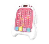 rockible de jeu portable Rhythm portable avec effet sonore Vitesses variables Jouet éducatif pour la coordination œil-main, Rose et Blanc