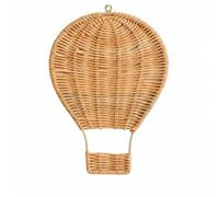 rockible Décoration Murale En Rotin En Forme Montgolfière Beige Décoration Panier Tressé Suppor Élégant Ornement Suspendu pr Bébés, Esp Lecture