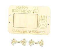 rockible en Argent en Bois Clip Argent Holder Decorative Wood Money Enveloppe pour Le Mariage Graduation, Gâteau