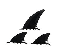 rockible Ensemble de 3 Ailerons de Planche de Surf en PVC, Accessoires, Assemblage Simple, Noir, Ajustement Universel