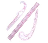 rockible Ensemble de règles de courbe, règles de courbe, outil de tailleur de vêtements, règle de couture, règle de mesure pour les designers, 3 pièces