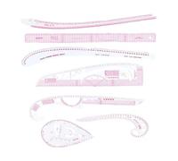 rockible Ensemble de règles de courbe, règles de courbe, outil de tailleur de vêtements, règle de couture, règle de mesure pour les designers, 7 pièces