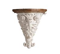 rockible Étagère avec Console Sculptée Vintage Tablette Murale Sculptée Patiné Petite Étagère Murale pour Couloir, A3115