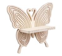 rockible Étagère flottante en forme de papillon, ornement en bois, plaque décorative polyvalente, étagère murale pour bureau, cuisine extérieure ou intérieure