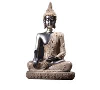 rockible Figurine Bddha Assis en Résine | Format Miniature Compact, Statue Bddha, pr lon, Bureau, Noir, Style A