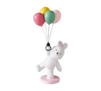 rockible Figurine de lapin en forme de ballon, sculpture créative en résine, figurine de lapin volant pour bureau, meuble TV, décoration de la maison, Rose