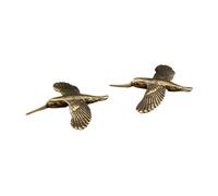 rockible Figurine D'oiseau En Laiton, Design, Figurine D'oiseau Miniature à Utiliser Comme Décoration pour Le Bureau, Le Bureau, Une étagère Ou Le Salo, 2 Pièces