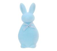 rockible Figurine miniature de lapin de Pâques en mousse, figurine animale artificielle, statue de lapin floqué, Bleu