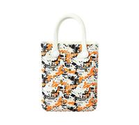 rockible fourre-Tout de Plage pour Femme, léger et Mignon, idéal pour l'été, Le Bateau ou l'extérieur, Noir et Orange