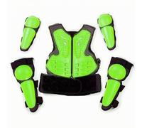 rockible Gilet Protecteur Enfant Gilet Plastron Armure en Polyester et PP Rembourrage Segmenté Ventilé Ajustable pour Vélo Draisienne Sports Extérieurs Activités de Plein Air , Vert