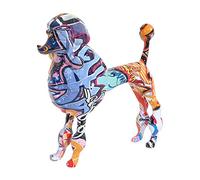 rockible Graffiti Figurine Caniche Statue Animal Sculpture Ornement Voiture Chambre