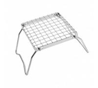 rockible Grille en Acier Inoxydable Pieds Réglables Stable Grille Barbecue Pliante Argenté Support Réchaud Camping Réglable pr Pique-Nique
