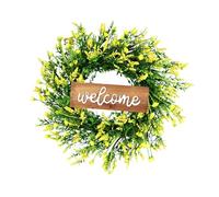 rockible Guirlande florale suspendue en forme de couronne de, 50 cm, pour porte, décoration intérieure et extérieure de bienvenue, ferme, Jaune