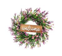 rockible Guirlande florale suspendue en forme de couronne de, 50 cm, pour porte, décoration intérieure et extérieure de bienvenue, ferme, Rose